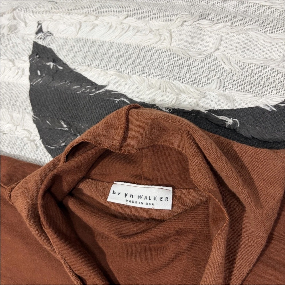 Bryn Walker Tunic Brown Sweater Top L Oversize Bamboo Organic Cotton Lagenlook - Picture 3 of 8